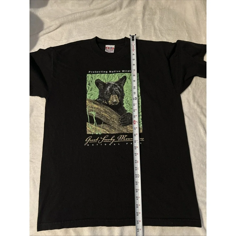 Vintage 80s ‎ Bear Nature Smoky Mountains T-Shirt XL  Black